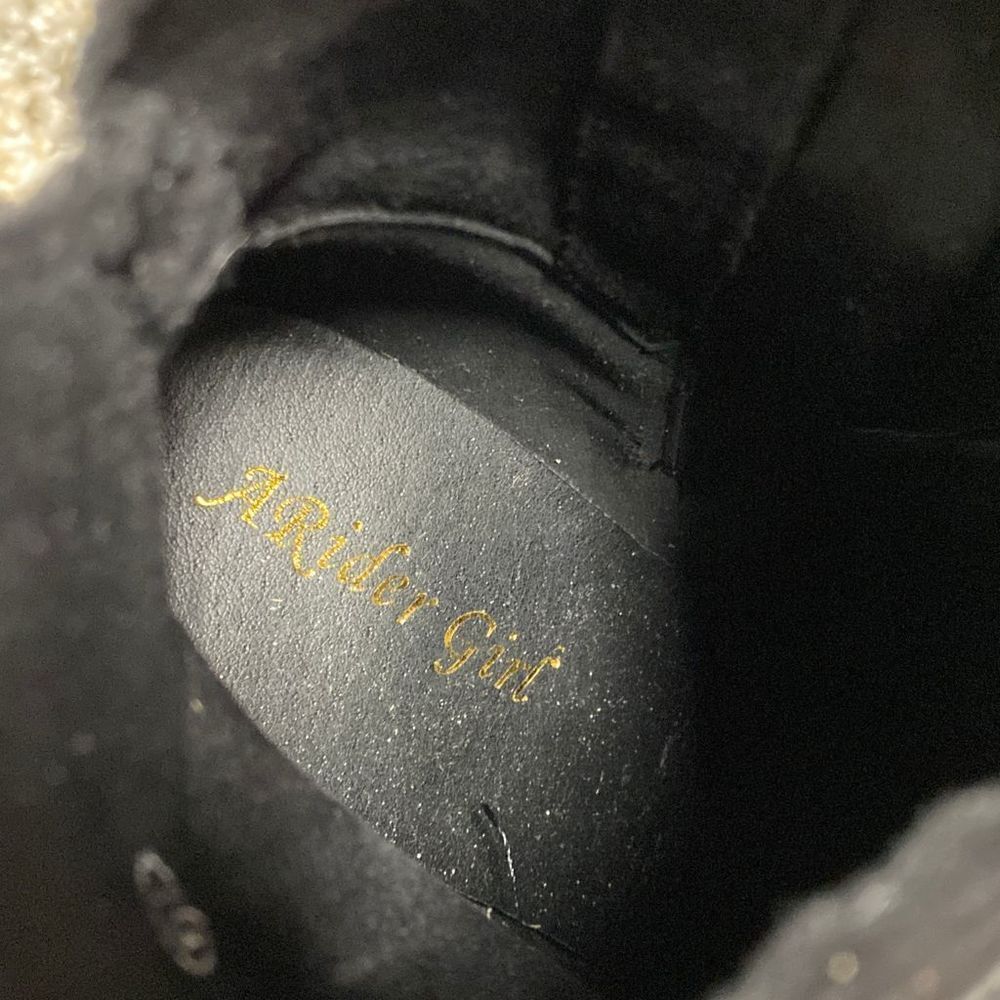 A Rider Girl Black Suede Tassel Booties Size 6.5 NWOT - Picture 9 of 9